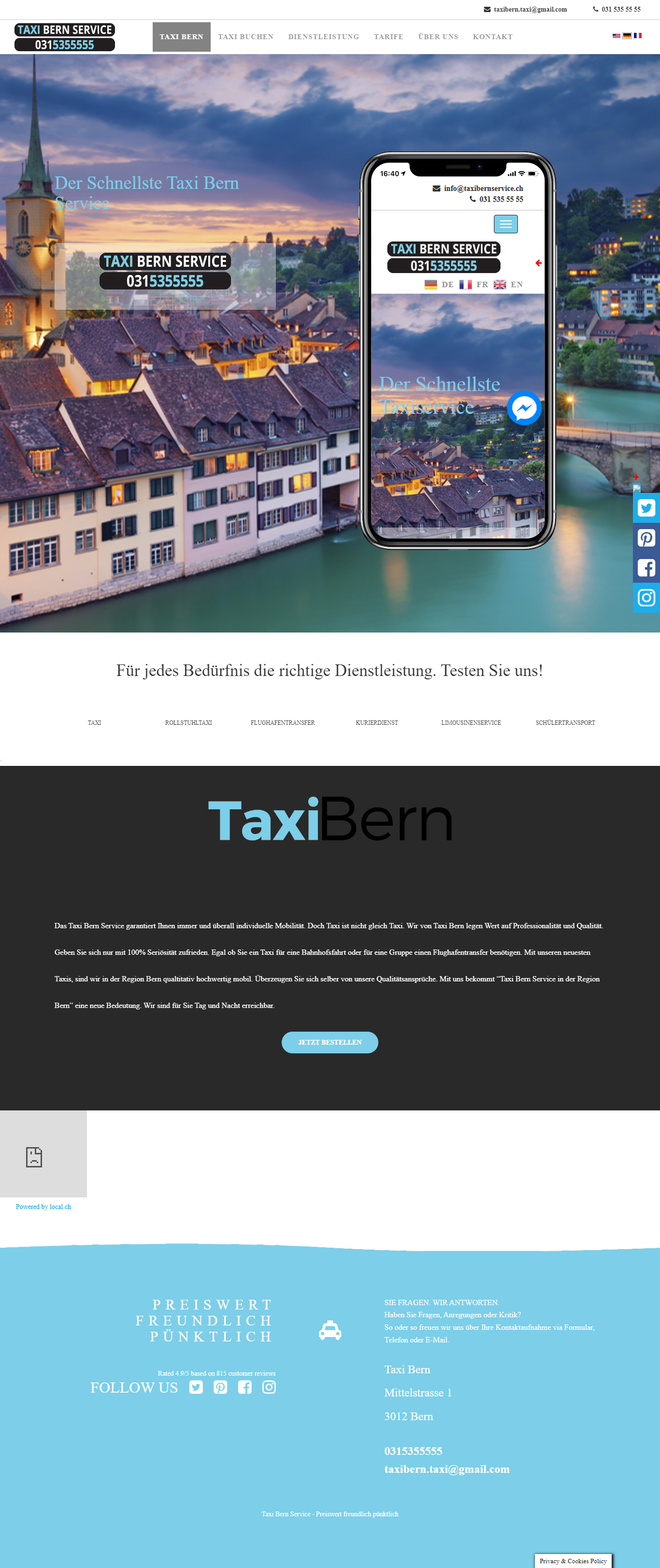 Taxi Bern Service